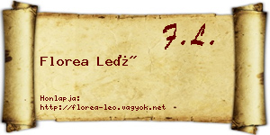 Florea Leó névjegykártya